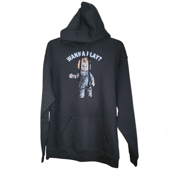Hybrid Apparel black chucky graphic hoodie New without tags - Picture 1 of 4